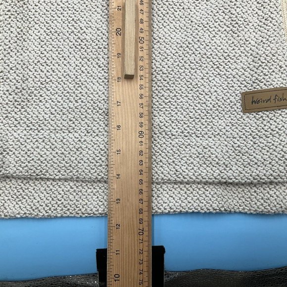 Weird Fish Macaroni Women’s Beige 1/4 Zip Pullover Top Jumper Size 12 - Picture 7 of 11